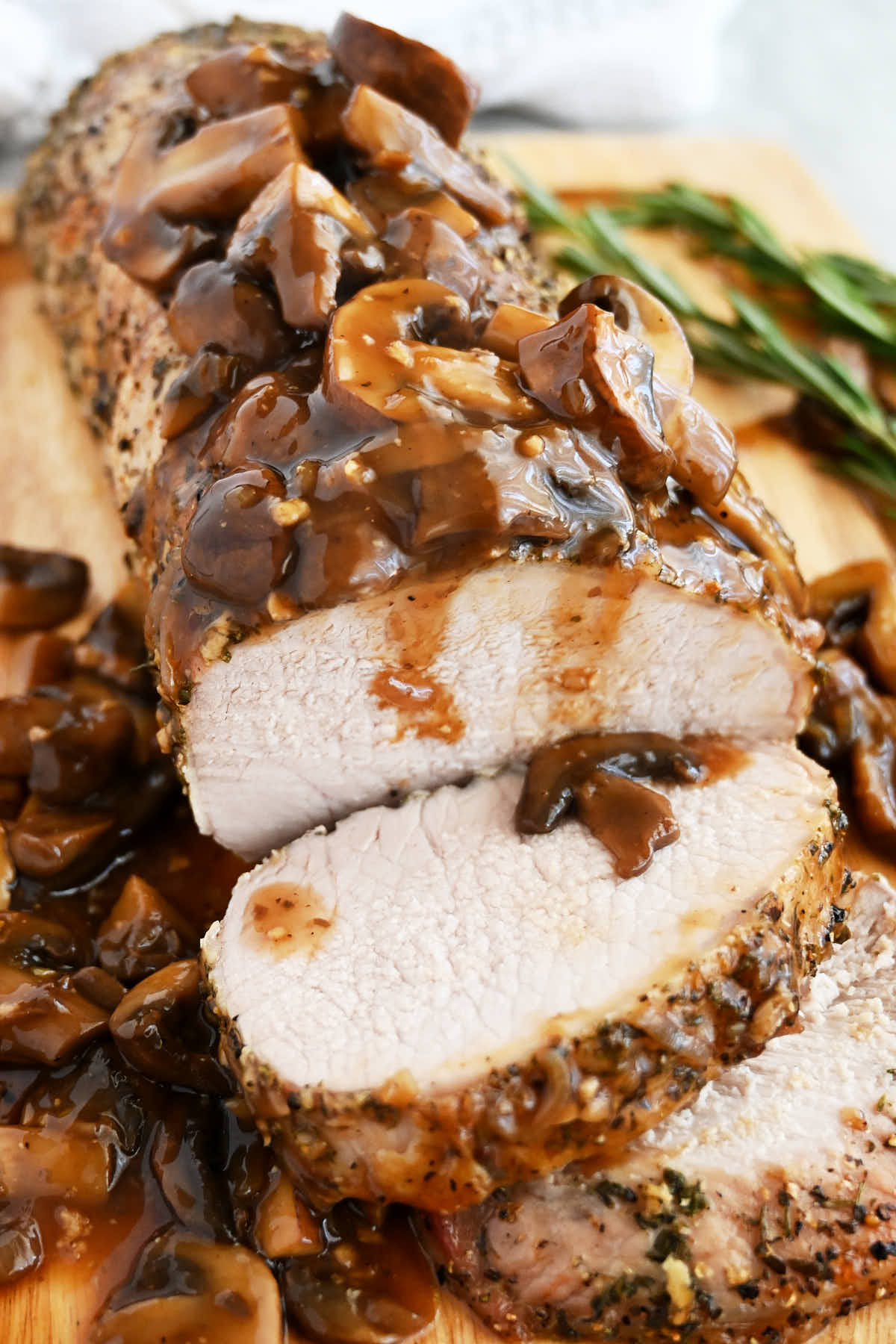 braised pork loin with gravy